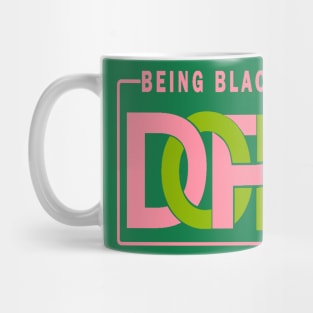 Being Black is Dope Pink and Green Mug